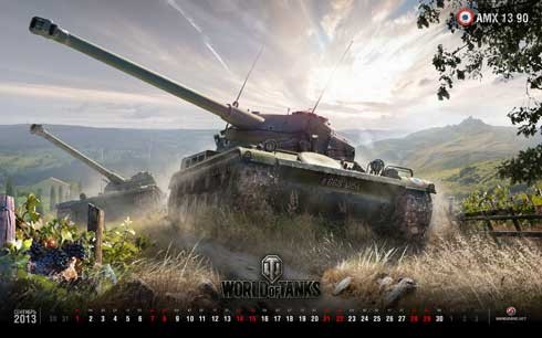 World of Tanks календарь на сентябрь 2013 - 9.0