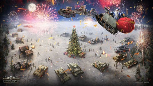 Новогодние обои World of Tanks - 9.0