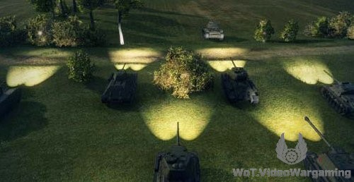 Мод включенные фары танков
