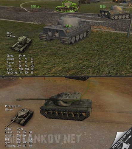 Информативная панель брони танка